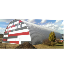 Construção de telhado de metal com articulação de parafuso kits de cabana quonset e prédio de aço de aço quonset metal telhado de teto de metal armazenamento de telhado